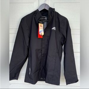 OTU Men's Hooded Mesh Lined Jacket Removable Hood Zipper Pockets Black small